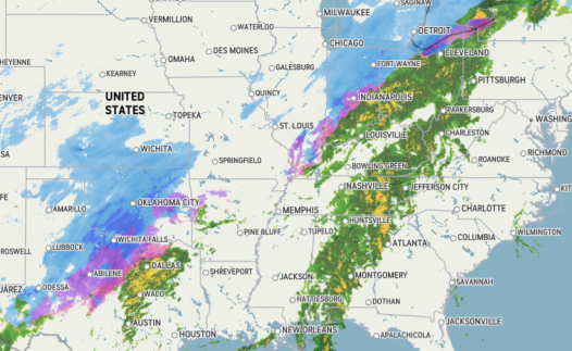 Winter Storm Pounds Parts of Southeastern U.S.