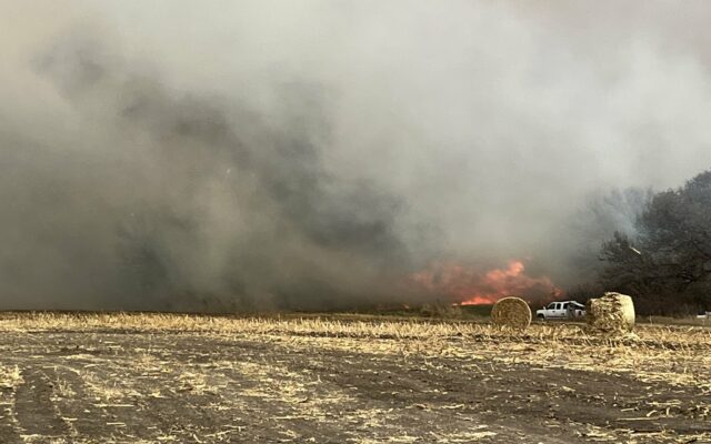 Fire Crews Remain at the Scene of a Large Grass Fire in SW Lancaster County